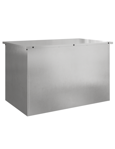 Scatola di Stoccaggio Esterno Argento 80 x 50,5 x 50 cm Acciaio