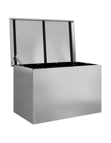 Scatola di Stoccaggio Esterno Argento 80 x 50,5 x 50 cm Acciaio