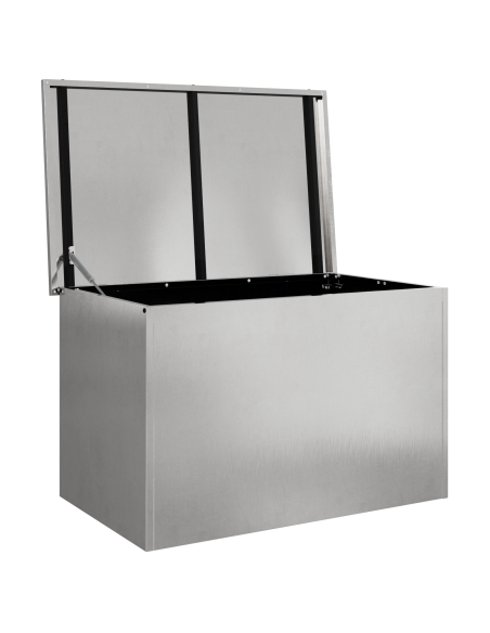 Scatola di Stoccaggio Esterno Argento 80 x 50,5 x 50 cm Acciaio