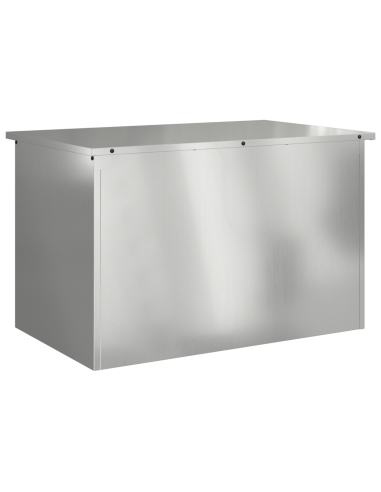 Scatola di Stoccaggio Esterno Argento 80 x 50,5 x 50 cm Acciaio