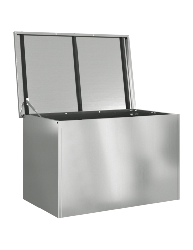 Scatola di Stoccaggio Esterno Argento 80 x 50,5 x 50 cm Acciaio