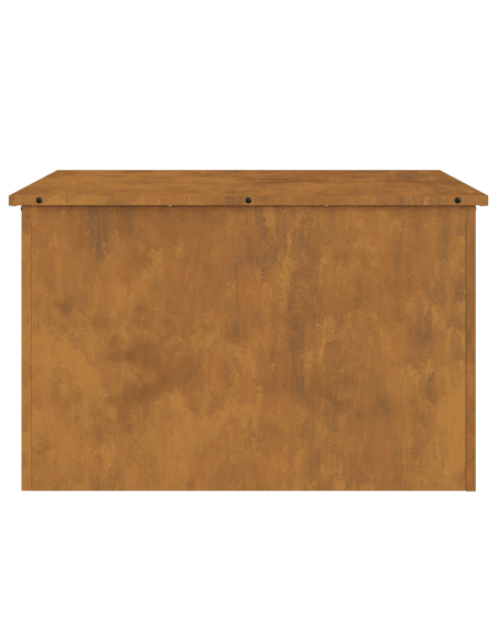 Scatola di Stoccaggio Esterno Ruggine 80 x 50,5 x 50 cm Acciaio