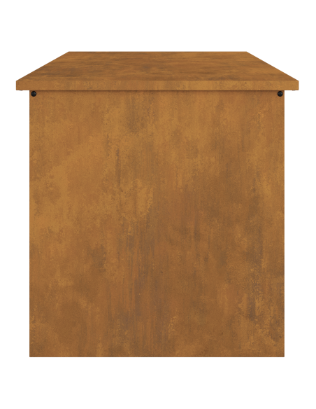 Scatola di Stoccaggio Esterno Ruggine 80 x 50,5 x 50 cm Acciaio