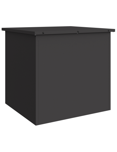 Scatola di Stoccaggio Esterno Nero 55 x 50,5 x 50 cm Acciaio