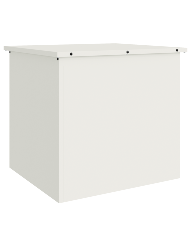 Scatola di Stoccaggio Esterno Bianco 55 x 50,5 x 50 cm Acciaio