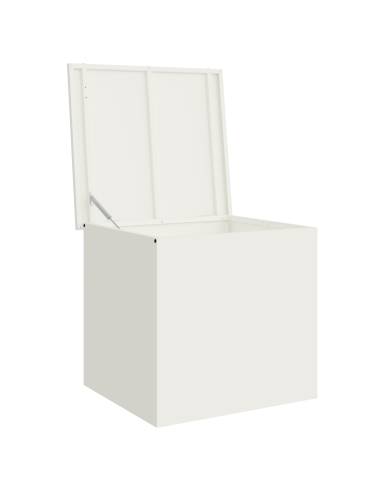 Scatola di Stoccaggio Esterno Bianco 55 x 50,5 x 50 cm Acciaio