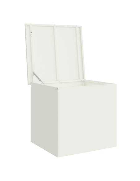 Scatola di Stoccaggio Esterno Bianco 55 x 50,5 x 50 cm Acciaio