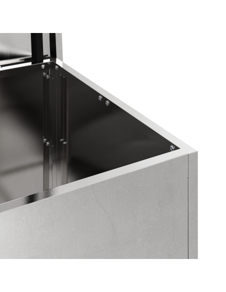 Cassa da esterno - Argento - 55 x 50,5 x 50 cm - Acciaio inox