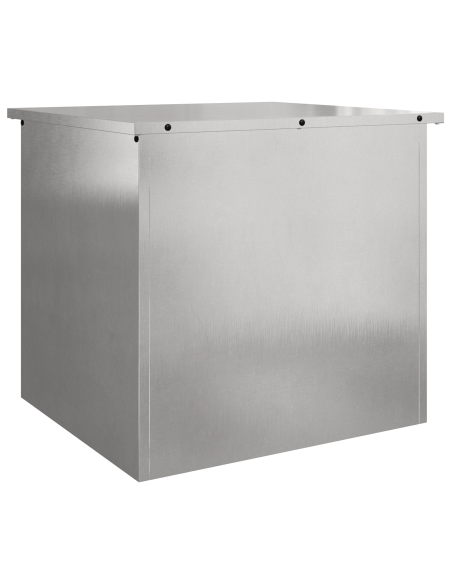 Cassa da esterno - Argento - 55 x 50,5 x 50 cm - Acciaio inox
