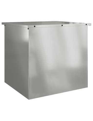 Scatola di Stoccaggio Esterno Argento 55 x 50,5 x 50 cm Acciaio