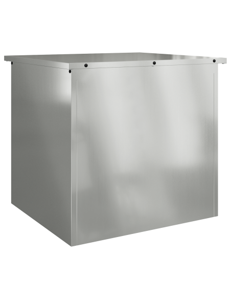 Scatola di Stoccaggio Esterno Argento 55 x 50,5 x 50 cm Acciaio