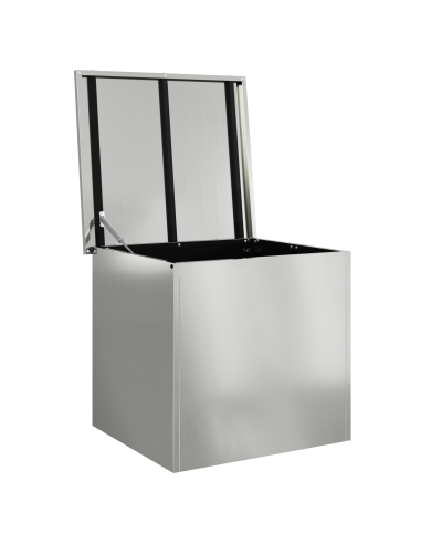 Scatola di Stoccaggio Esterno Argento 55 x 50,5 x 50 cm Acciaio