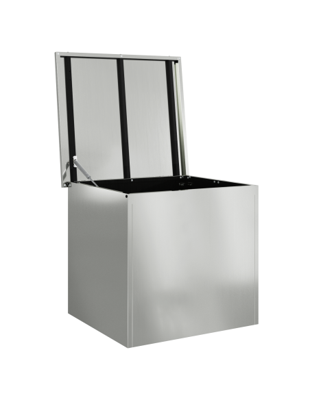 Scatola di Stoccaggio Esterno Argento 55 x 50,5 x 50 cm Acciaio