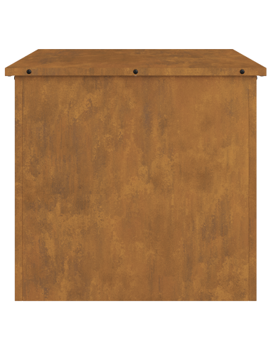 Scatola di Stoccaggio Esterno Ruggine 55 x 50,5 x 50 cm Acciaio