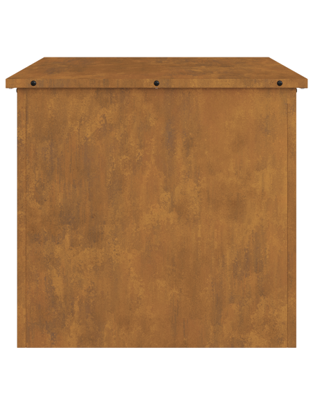 Scatola di Stoccaggio Esterno Ruggine 55 x 50,5 x 50 cm Acciaio