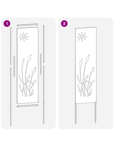 Schermo per privacy in giardino Traforo Bianco 32 x 140 cm