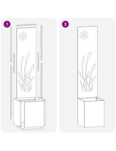 Schermo per privacy in giardino Traforo Bianco 32 x 140 cm