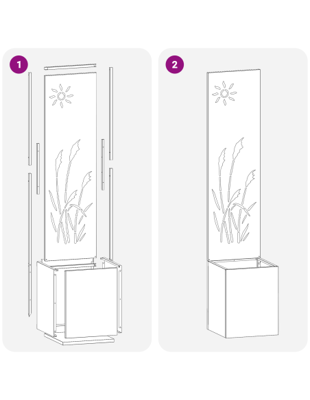 Schermo per privacy in giardino Traforo Argento 32 x 140 cm