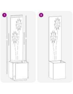 Schermo per privacy in giardino Floreale Nero 32 x 140 cm 2