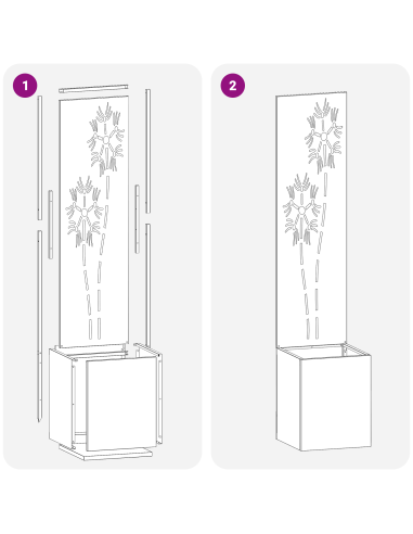Schermo per privacy in giardino Floreale Nero 32 x 140 cm