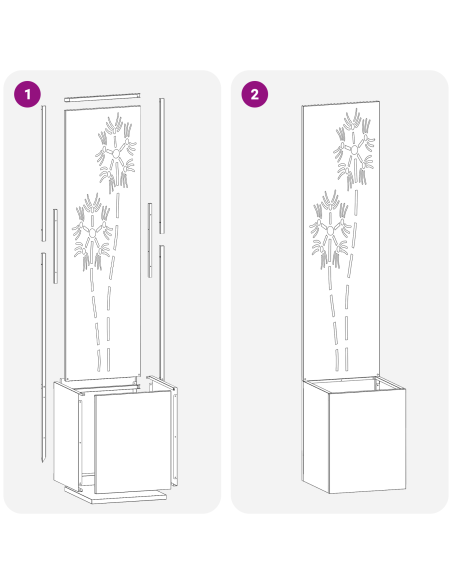 Schermo per privacy in giardino Floreale Bianco 32 x 140 cm