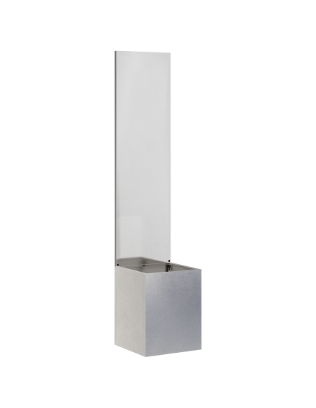 Vaso da Giardino con Pannello Decorativo Argento 32 x 140 cm