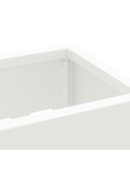 Supporto per Ombrellone Reticolo Bianco 28 x 12 x 41 cm Acciaio