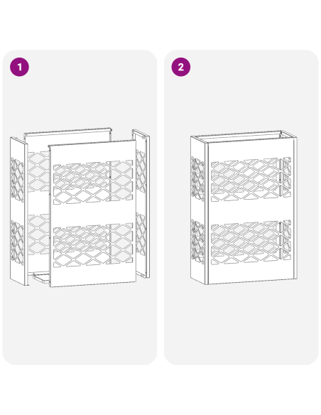 Supporto per Ombrellone Reticolo Bianco 28 x 12 x 41 cm Acciaio