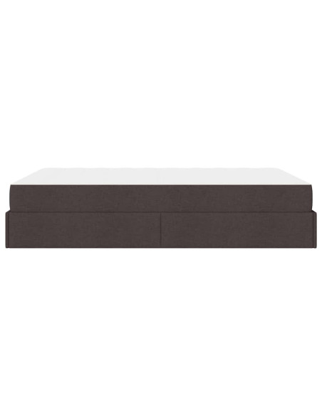 Struttura del letto Altro Marrone scuro 160 x 200 cm Tessuto