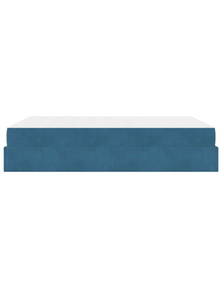 Struttura del letto Altro Blu 160 x 200 cm Velluto