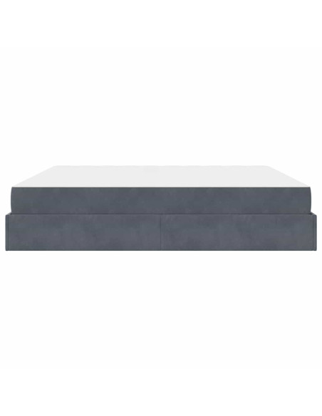 Struttura del letto Altro Grigio scuro 200 x 200 cm Velluto
