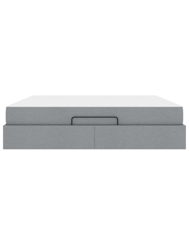 Struttura letto con materasso 2 pcs Grigio chiaro Tessuto