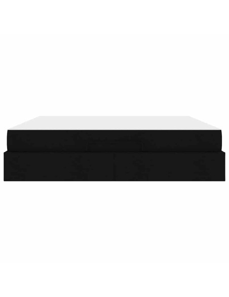 Struttura letto con materasso con materasso 2 pcs Nero Tessuto