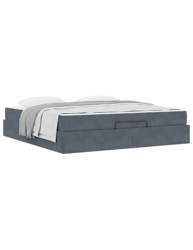 Struttura letto con materasso 2 pcs Grigio Sfumato Velluto
