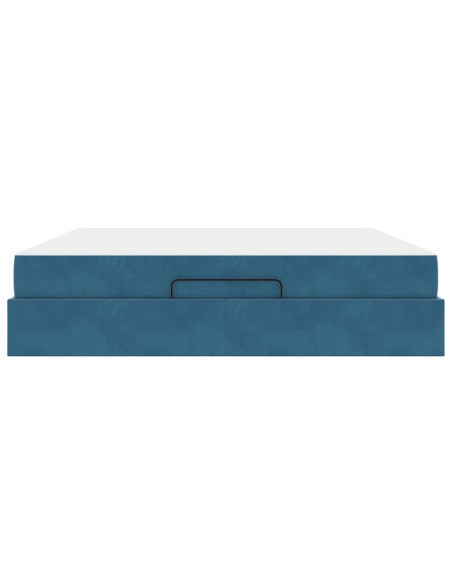 Struttura del letto Altro Blu 180 x 200 cm Velluto