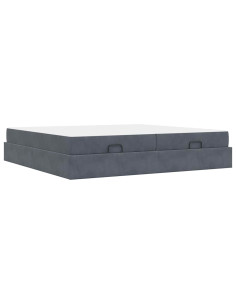 Struttura letto con materasso 2 pcs Grigio Sfumato Velluto 2