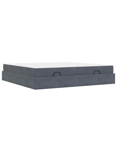 Struttura letto con materasso 2 pcs Grigio Sfumato Velluto