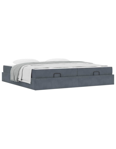 Struttura letto con materasso 2 pcs Grigio Sfumato Velluto