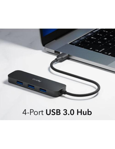 HUB USB CUDY 5P 4PUSB-A 3.2/1?UPSTR EAM USB-A MALE(5GBPS)