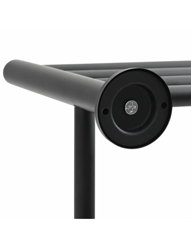 Porta asciugamani Nero 61 x 23 x 17 cm Acciaio inossidabile