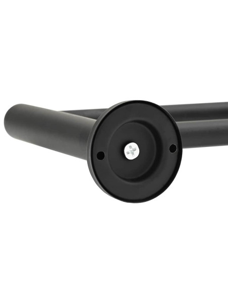 Porta asciugamani Nero 61 x 14.5 x 5 cm Acciaio inossidabile