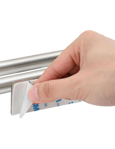 Porta asciugamani Argento 40 x 9 x 4 cm Acciaio inossidabile 2