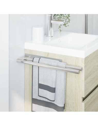 Porta asciugamani Argento 40 x 9 x 4 cm Acciaio inossidabile