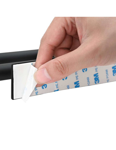 Porta asciugamani Nero 40 x 9 x 4 cm Acciaio inossidabile