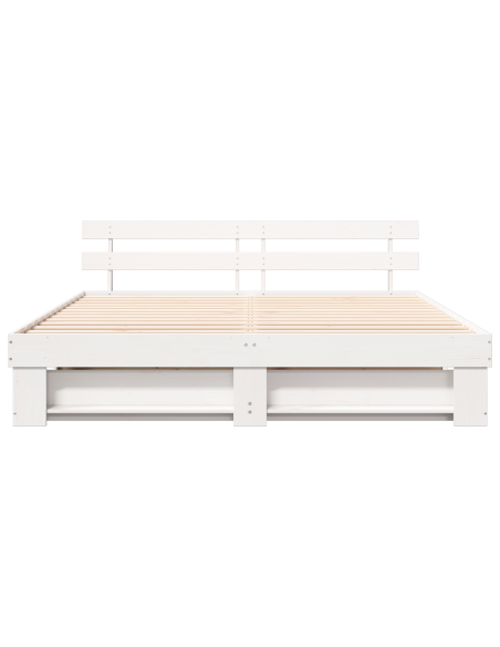 Struttura del letto Bianco 180 x 200 cm Legno di pino massello