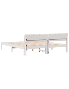 Struttura del letto Bianco 200 x 200 cm Pino massello