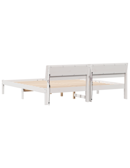 Struttura del letto Bianco 200 x 200 cm Pino massello