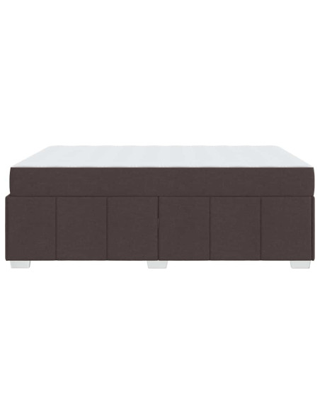 Struttura del letto Marrone scuro 160 x 200 cm Tessuto