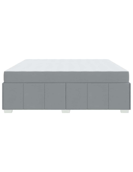 Struttura del letto Grigio chiaro 200 x 200 cm Tessuto
