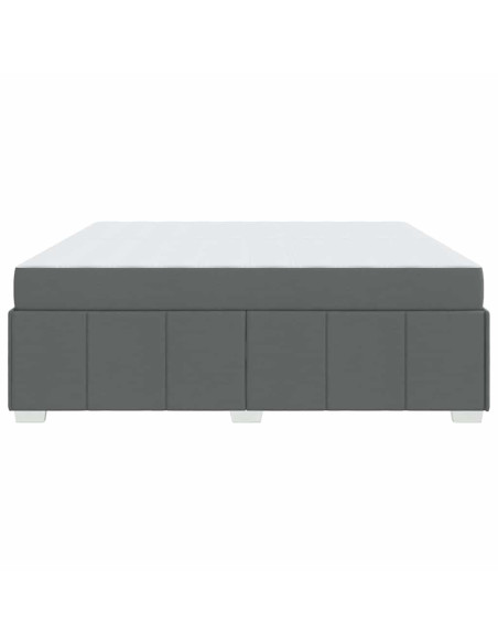Struttura del letto Grigio scuro 200 x 200 cm Tessuto